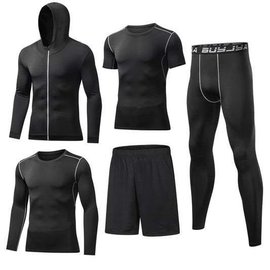 Men's Compression Pants Shirt Top Long Sleeve Jacket