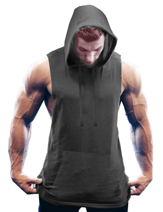 Men's Workout Hooded T Shirt